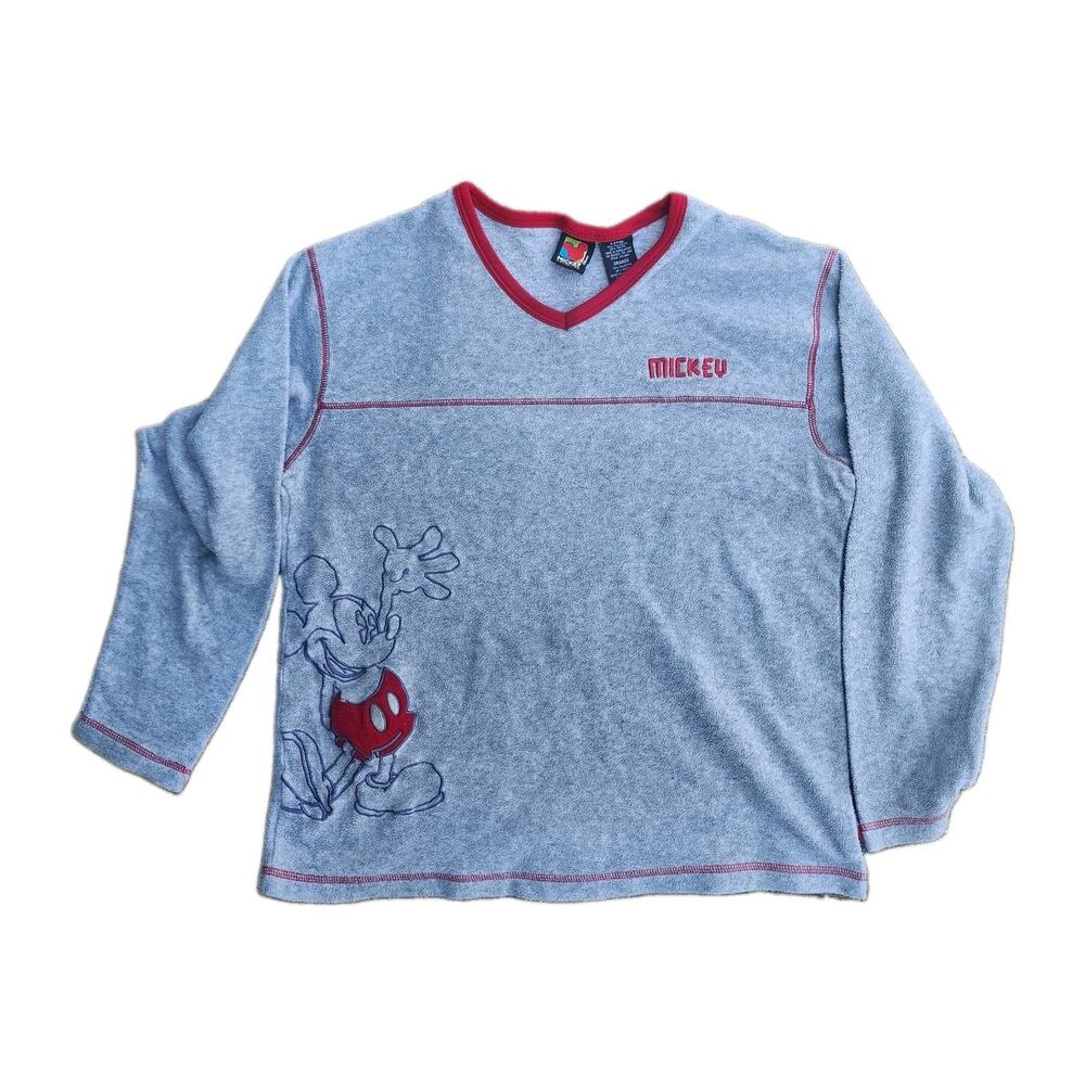 Vintage Y2K Mickey Unlimited Fleece Sweatshirt Large L Disney 90s Retro Mouse